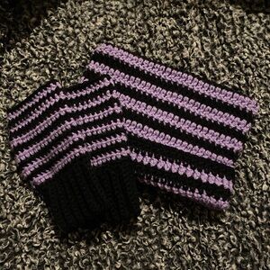 Black and purple cat Bennie